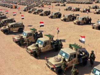 آلية الجيش المصري التي شاركت في الاصطفاف القتالي