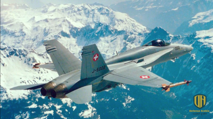 طائرة FA-18 تابعة للقوات الجوية السويسرية