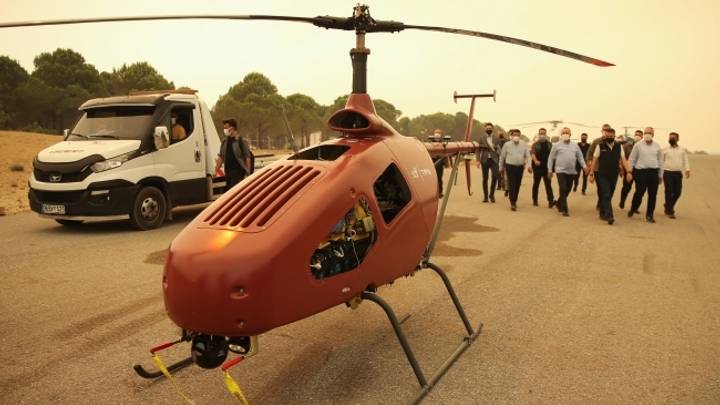 المروحية التي صممتها شركة التكنولوجيا التركية تضم كاميرات حرارية وأجهزة استشعار (trthaber)