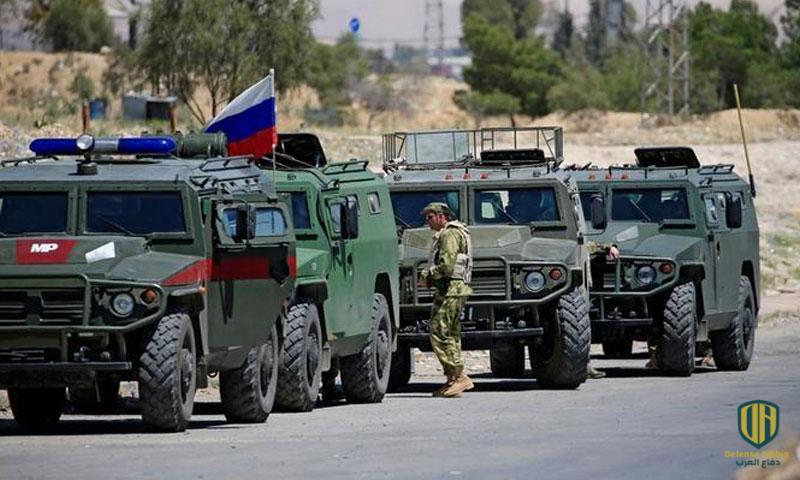 مركبات عسكرية روسية في الغوطة الشرقية، سوريا في
