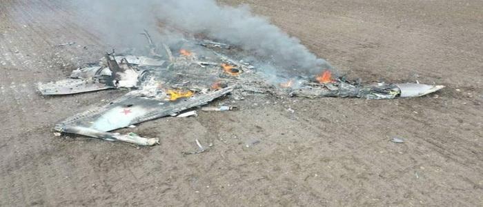 مقاتلة "سو-35" مدمرة في أوكرانيا